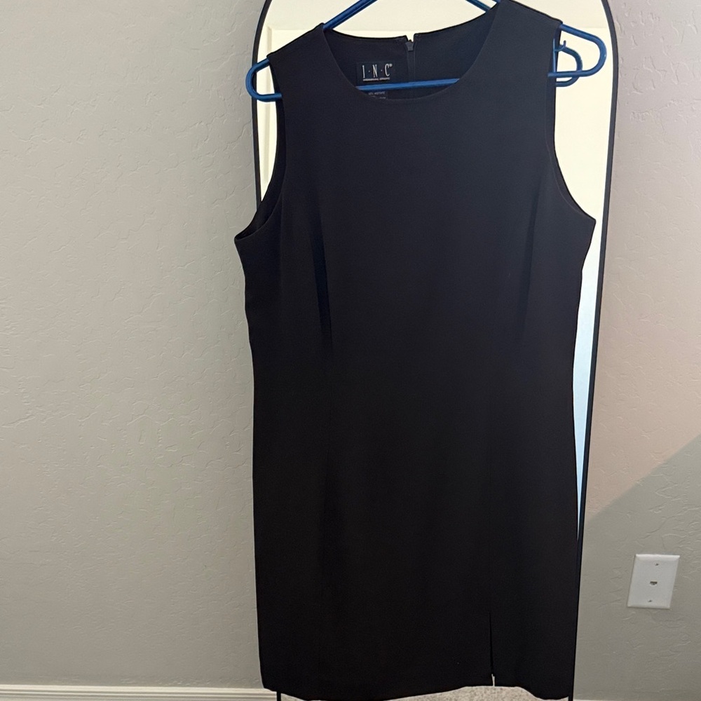 INC International Concepts Black Sleeveless Sheath Dress